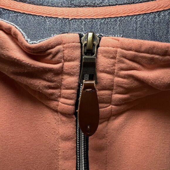 Johnston & Murphy 1/4 Zip Pullover Sweater Men Size Large Peach Orange Mock Neck - Picture 4 of 11